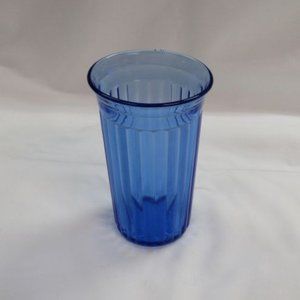 Hazel Atlas Depression Glass Cobalt Blue Aurora 4 3/4 Inch Tumbler